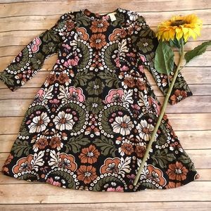 H&M floral hippie boho festival mini dress